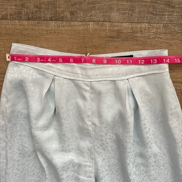 House of Harlow 1960 x REVOLVE Satin Jacquard Icy Blue Wide Leg Pants - Picture 3 of 6